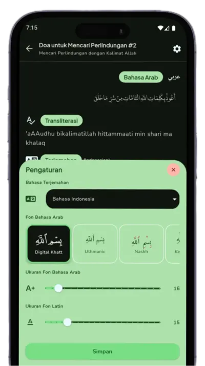Kustomisasi Fon & Mode Gelap