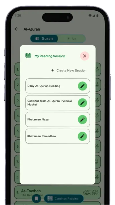 5 Al-Qur'an Reading Sessions